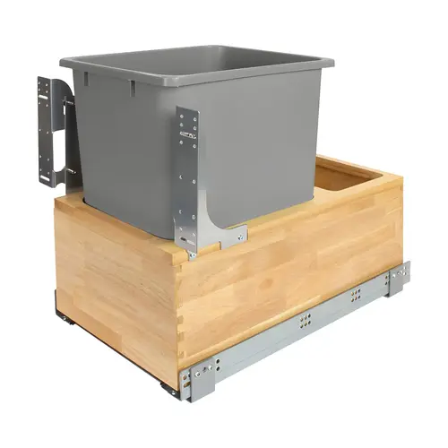 Waste Pull-Out, Elemental Wood 52 qt 1.00 11 5/8" single bin, 52 qt Rubberwood