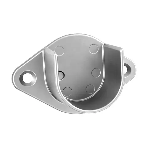 Open Flange, Stainless Steel Material, 1" Flange Height, 1-1/16" Tubing Width, 2 Holes, Stainless Steel Finish