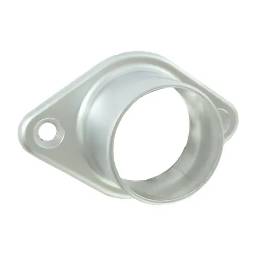 Oval Closed Flange, Zinc Material, 1" and 1-1/16" Tubing Diameter, 2-5/8" Overall Width, 1" Flange Height, Dull Chrome Finish