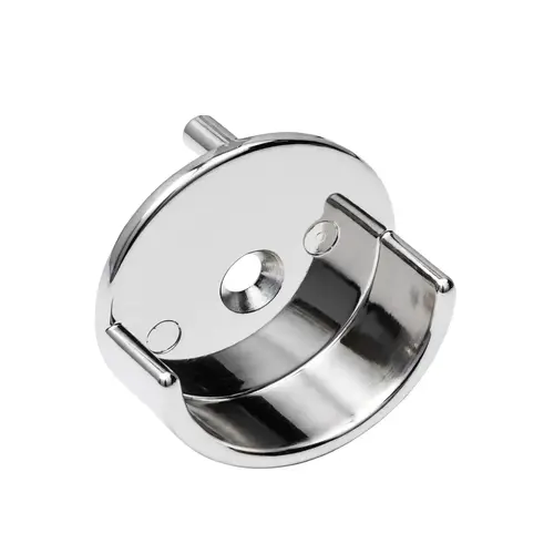 Open Socket Flange, Zinc Material, 1-5/16" Socket Size, 1-1/4" Hole Fit, Polished Chrome Finish