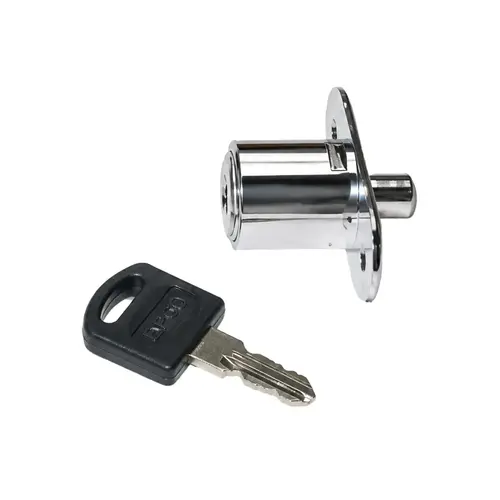 Sliding Door Lock, Metal Material, For 1/4" Glass Thickness, Secure Locking Mechanism For Sliding Glass Doors, Bright Chrome Finish ?lear