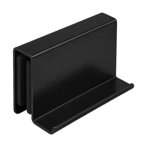 Wrap Around Strike Plate With Lip, Metal Material, 1-17/32" Length, 29/32" Height, Wrap Around Glass Mount, Black Finish