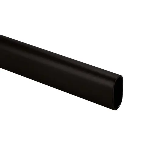 Oval Aluminum Tubing, Aluminum Material, 96" Length, 19/32" Outside Width, 1-3/16" Outside Height, Oil Rubbed Bronze Finish