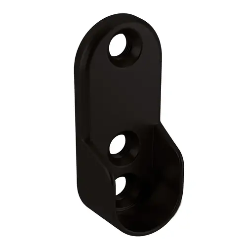Oval Open Flange, Zinc Material, 1-23/32" Overall Height, 29/32" Mounting Hole Center-to-Center, Oil Rubbed Bronze Finish