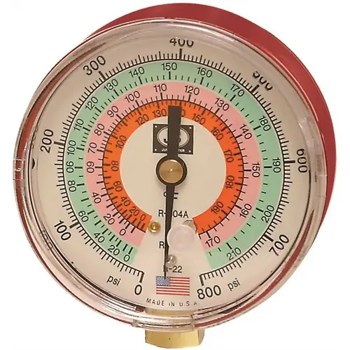 PRESSURE GAUGE 3-1/8 IN Red