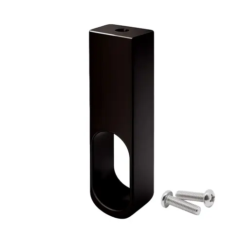 Oval Center Support, Zamak Material, Center Support Mount Installation, 19/32" x 1-3/16" Opening, Oil Rubbed Bronze Finish