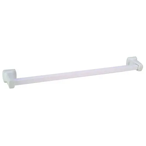 Ceramic Towel Bar Set, 24 in. Slip-On Clip White