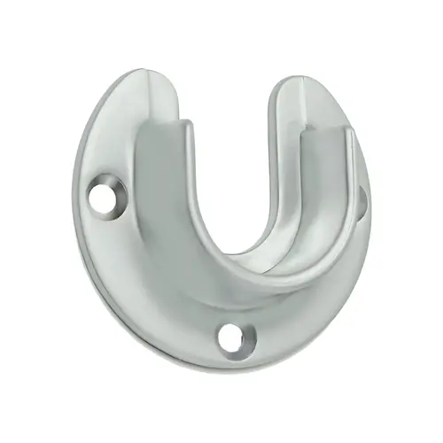 Open Flange, Zinc Material, 1-1/4" and 1-5/16" Tubing Diameter, 2-3/4" Outside Width, Dull Chrome Finish