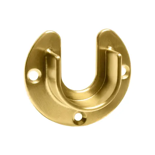 Open Flange, Zinc Material, 1-1/4" and 1-5/16" Tubing Diameter, 2-3/4" Outside Width, Satin Brass Finish