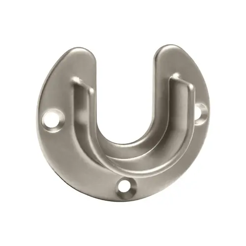 Open Flange, Zinc Material, 1-1/4" and 1-5/16" Tubing Diameter, 2-3/4" Outside Width, 2-1/2" Height, Satin Nickel Finish