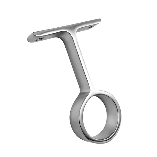 Round Center Support, Stainless Steel Material, 1" and 1-1/16" Tubing Diameter, 3" Overall Height, Stainless Steel Finish