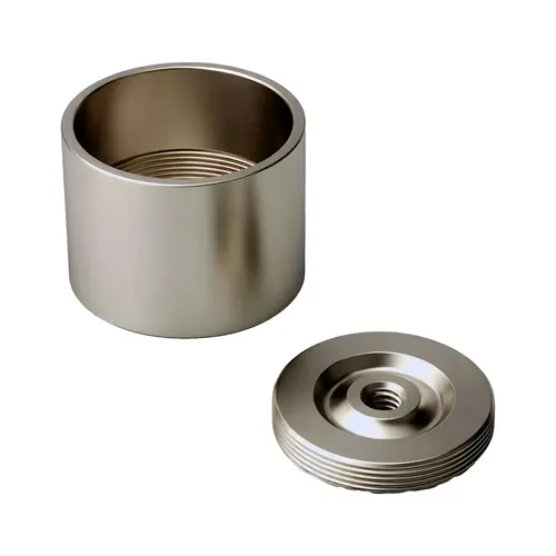 Round Cuff Flange, Aluminum Material, Concealed Mount Style, 1" and 1-1/16" Tubing Diameter, Satin Nickel Finish
