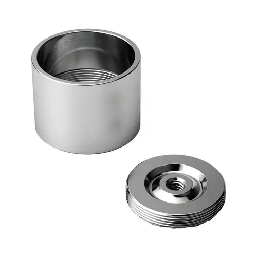 Round Cuff Flange, Aluminum Material, Concealed Mount Style, 1" and 1-1/16" Tubing Diameter, Polished Chrome Finish