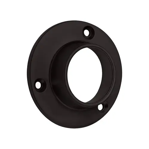 Round Closed Flange, Zinc Material, 1-1/4" and 1-5/16" Tubing Diameter, 2-3/4" Flange Outside Diameter, Oil Rubbed Bronze Finish