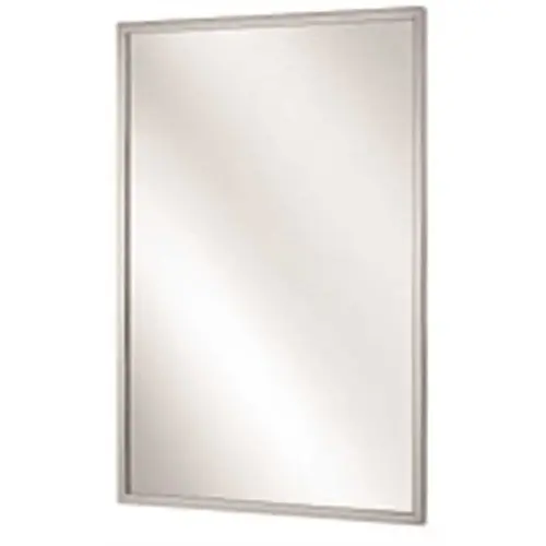 24 x 36 in. Channel Frame Mirror, Stainless Steel Clear