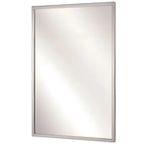 18 x 30 in. Bradley Channel Frame Mirror, Stainless Steel Clear 18 x 30 in. Bradley Channel Frame Mirror, Stainless Steel Clear