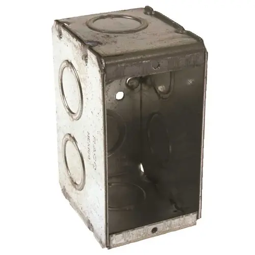 2-1/2 in. Deep Single Gang Masonry Box with 1/2 in. and 3/4 in. Concentric KO's Gray 2-1/2 in. Deep Single Gang Masonry Box with 1/2 in. and 3/4 in. Concentric KO's Gray