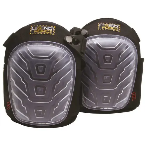 HARD CAP KNEE PAD, GEL AND EVA PADDING, ELASTIC AND HOOK AND LOOP FASTENER Pair