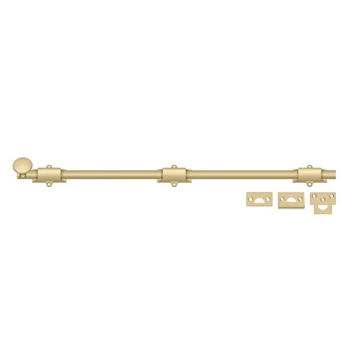 24" Surface Bolt, HD in Brushed Brass 24" Surface Bolt, HD in Brushed Brass