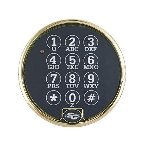 S&G 6100 Series Electronic Safe Lock Part - Keypad; Model 6120; Brass Finish S&G 6100 Series Electronic Safe Lock Part - Keypad; Model 6120; Brass Finish