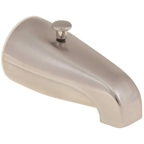 Bathtub Spout with Top Diverter, Brushed Nickel, 3/4 in. IPS Bathtub Spout with Top Diverter, Brushed Nickel, 3/4 in. IPS