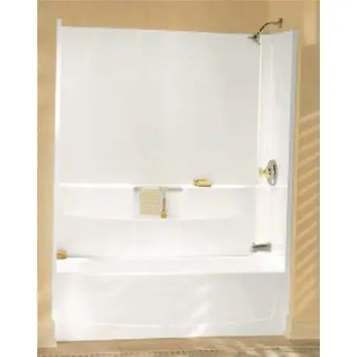 Performa 60 in. x 30 in. x 60-1/4 in. Tub and Shower Wall Set in White