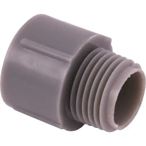 1/2 in. PVC Conduit Male Adapter Gray 1/2 in. PVC Conduit Male Adapter Gray