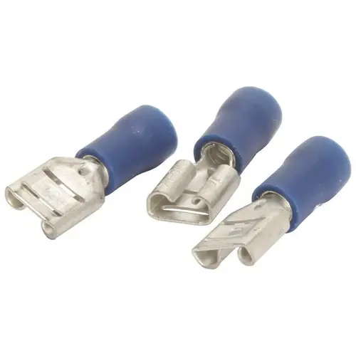 16-14 AWG Vinyl Insulated Female Disconnect 0.250 in. x 0.032 in. Tab Size in Blue - pack of 100