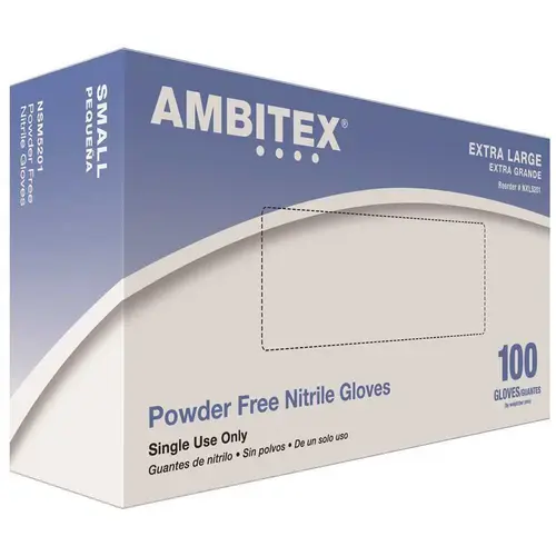 4 mil Extra-Large Blue Nitrile Powder-Free General Purpose Gloves - pack of 100