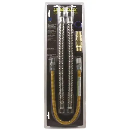 Gas Water Heater Installation Kit Silver Metallic