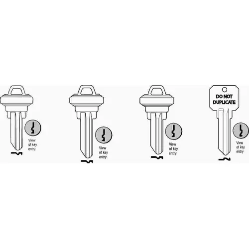SC8 Blank Key Gold - pack of 50