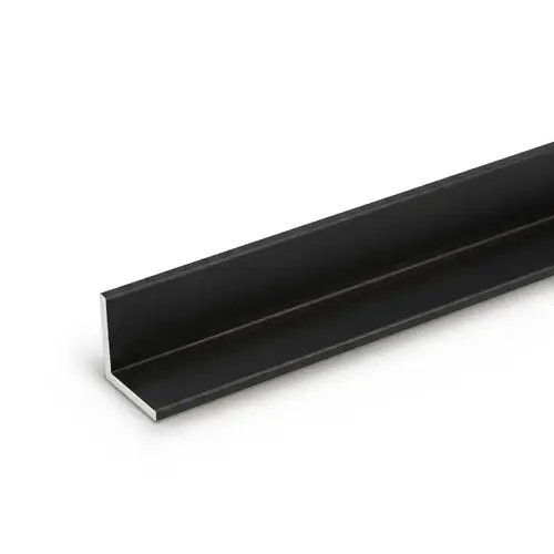 3/4" Aluminum Angle Extrusion Dark Black/Bronze Anodized 144" Length