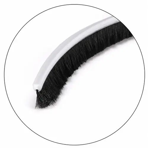 100' Storefront Door Pile Weatherstrip, .625" x .125", Black Gray