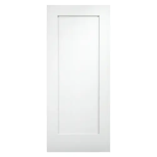 1-Panel Shaker Interior Door Slab, 24" Width, 80" Height, 1-3/8" Depth, White Primed Finish, 1 Slab