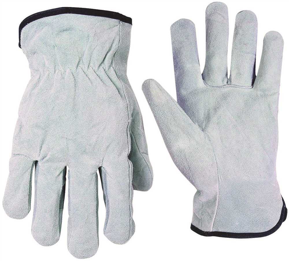 Custom LeatherCraft 2054L Large Economy Split Cowhide Driver Gloves Pair White