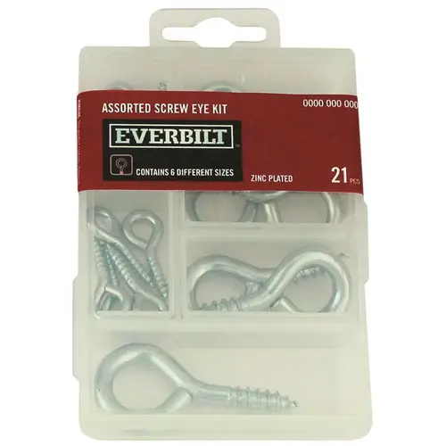 Everbilt Zinc-Plated Assorted Screw Eye Kit Everbilt Zinc-Plated Assorted Screw Eye Kit