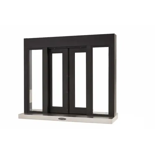 Self Closing Bi Parting Drive Thru Slider Window Manually Operated with Micro Switch Clear Anodized Aluminum Self Closing Bi Parting Drive Thru Slider Window Manually Operated with Micro Switch Clear Anodized Aluminum