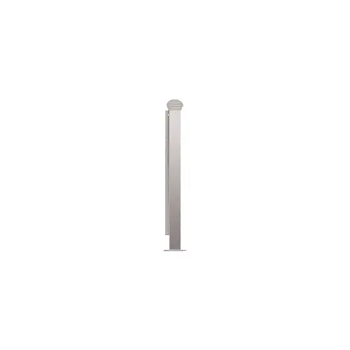 Polished Stainless 18" High 1-1/2" Square PP42 Plaza Series Counter/Partition End Post With Air Space Polished Stainless 18" High 1-1/2" Square PP42 Plaza Series Counter/Partition End Post With Air Space