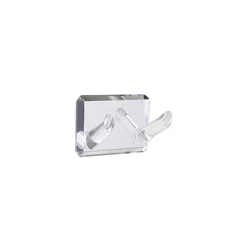 Clear Acrylic Mirrored Double Robe Hook Clear Acrylic Mirrored Double Robe Hook