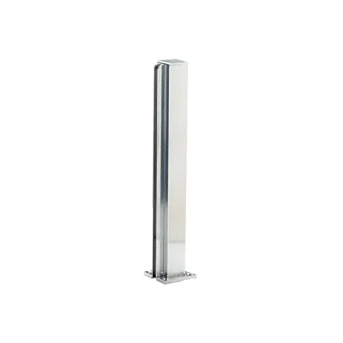Brite Anodized 24" End Design Series Partition Post Brite Anodized 24" End Design Series Partition Post