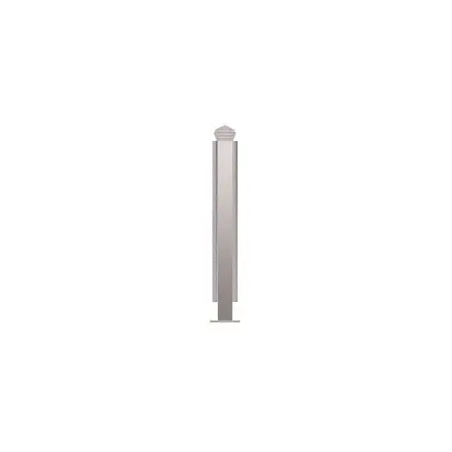 Polished Stainless 18" High 1-1/2" Square PP42 Plaza Series Counter/Partition Center Post With Air Space Polished Stainless 18" High 1-1/2" Square PP42 Plaza Series Counter/Partition Center Post With Air Space