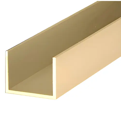 Gold Anodized 3/4" U-Channel 60" Stock Length