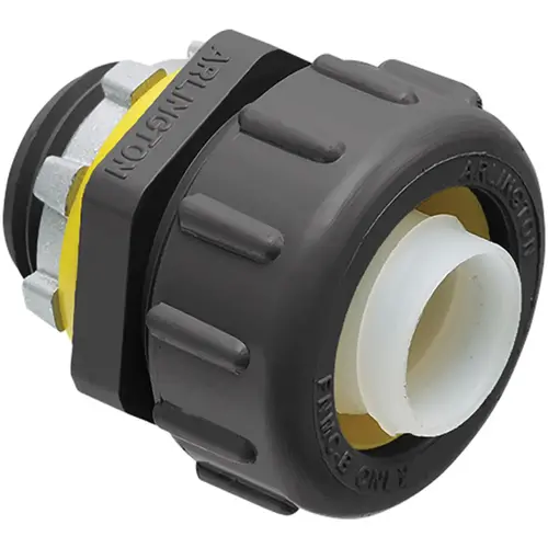 Liquid Tight Connector, UV-Rated Plastic, Straight, Black, 1/2 in. Liquid Tight Connector, UV-Rated Plastic, Straight, Black, 1/2 in.