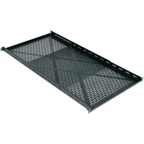 VSA Series Adjustable Telescoping Rackshelf, Steel, 1RU, 400 lb. Capacity, Black VSA Series Adjustable Telescoping Rackshelf, Steel, 1RU, 400 lb. Capacity, Black