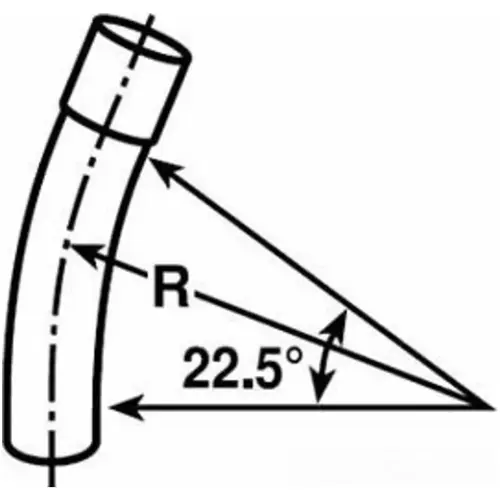 Schedule 40 Elbow with Bell End, 22-1/2 Degree, 1 in. Schedule 40 Elbow with Bell End, 22-1/2 Degree, 1 in.