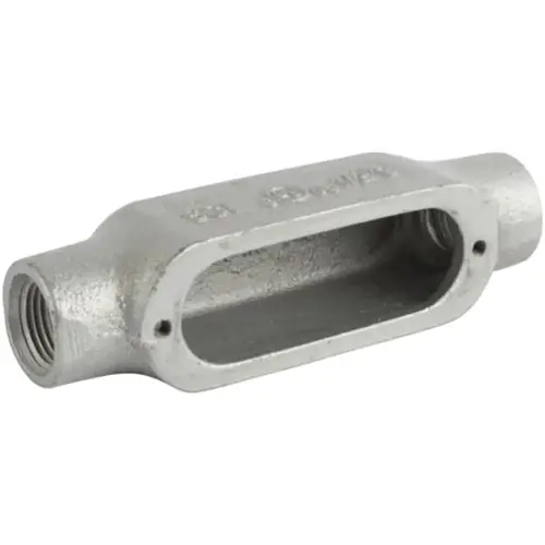 Zinc Plated Malleable Iron Series 35 Type C Threaded Conduit Body, 1 Inch Zinc Plated Malleable Iron Series 35 Type C Threaded Conduit Body, 1 Inch