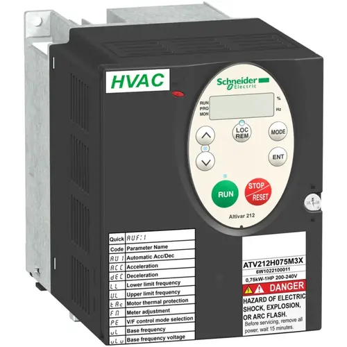 variable speed drive, Altivar 212, 0.75kW, 1hp, 480V, 3 phases, with EMC, IP21 variable speed drive, Altivar 212, 0.75kW, 1hp, 480V, 3 phases, with EMC, IP21