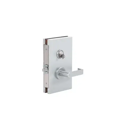 Satin Anodized 6" x 10" RH Center Lock with Deadlatch in Class Room Function
