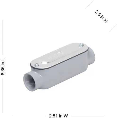 Type C Rigid/IMC Conduit Body Assembly, Aluminum, 1-1/4 in. Type C Rigid/IMC Conduit Body Assembly, Aluminum, 1-1/4 in.