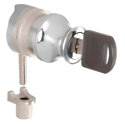 Chrome Plunger Lock for 3/8" Glass Chrome Plunger Lock for 3/8" Glass